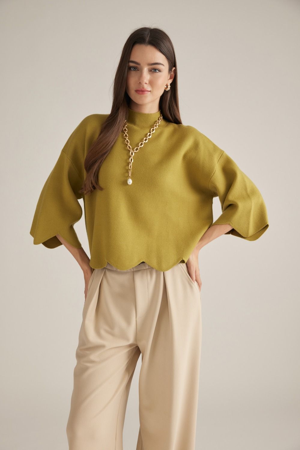 Sassy Scallop Sweater
