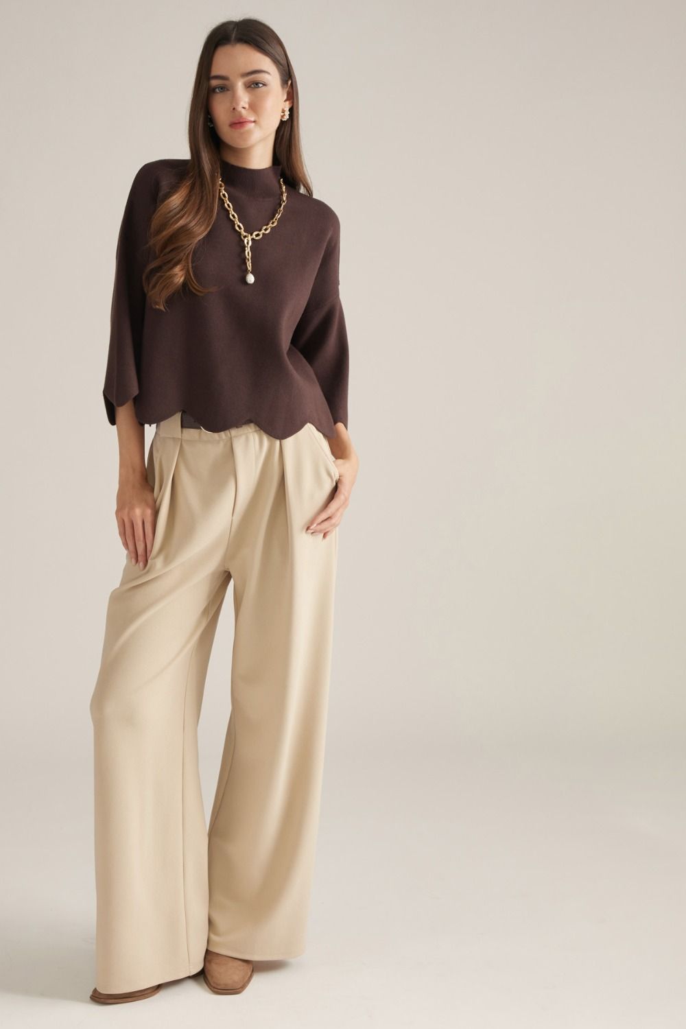Sassy Scallop Sweater