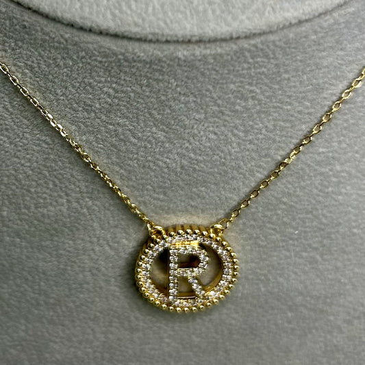 18k Gold Plated Initial Necklace